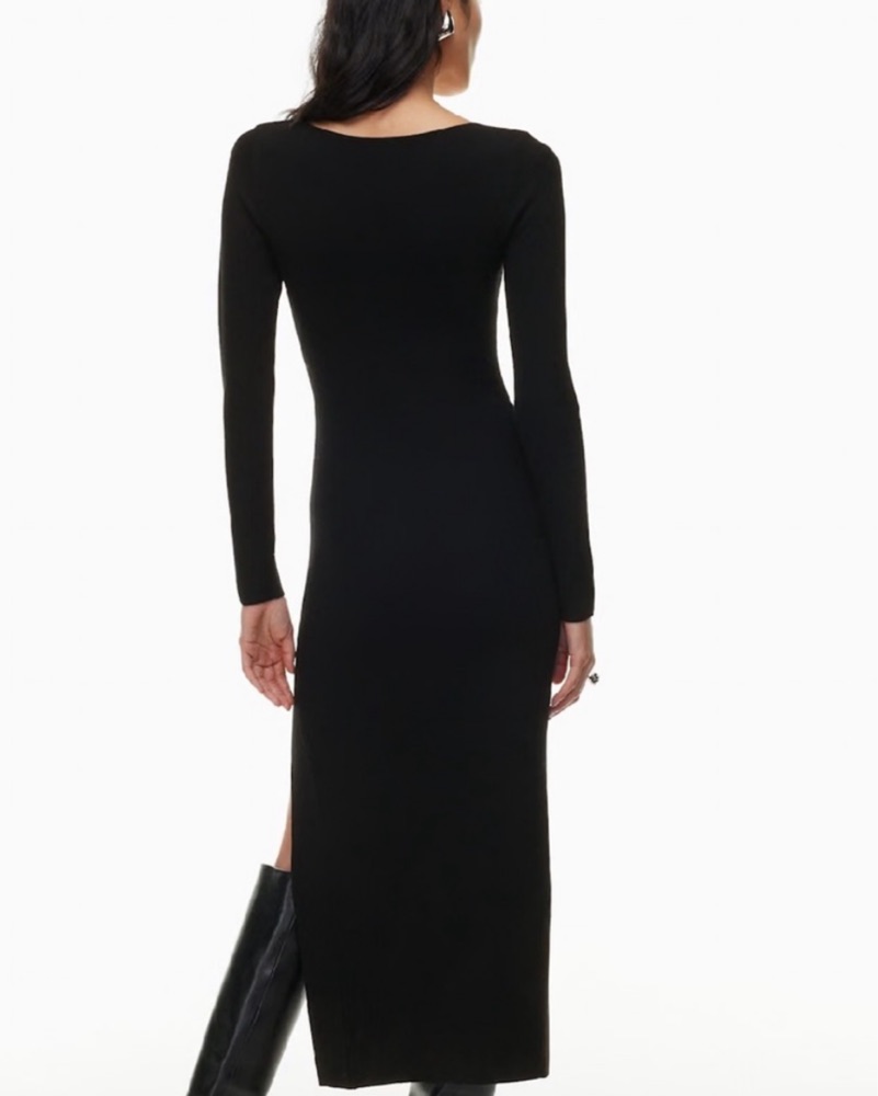 chinese dress ladies Aritzia wilfred black métonymie dress, size xxs (loose fit) *new with –  Belle Boutique Consignment
