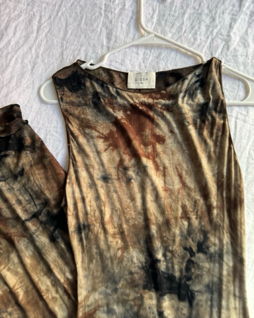 princess polly baby blue dress DISSH Sawyer Taupe Tie Dye Dress by Dissh