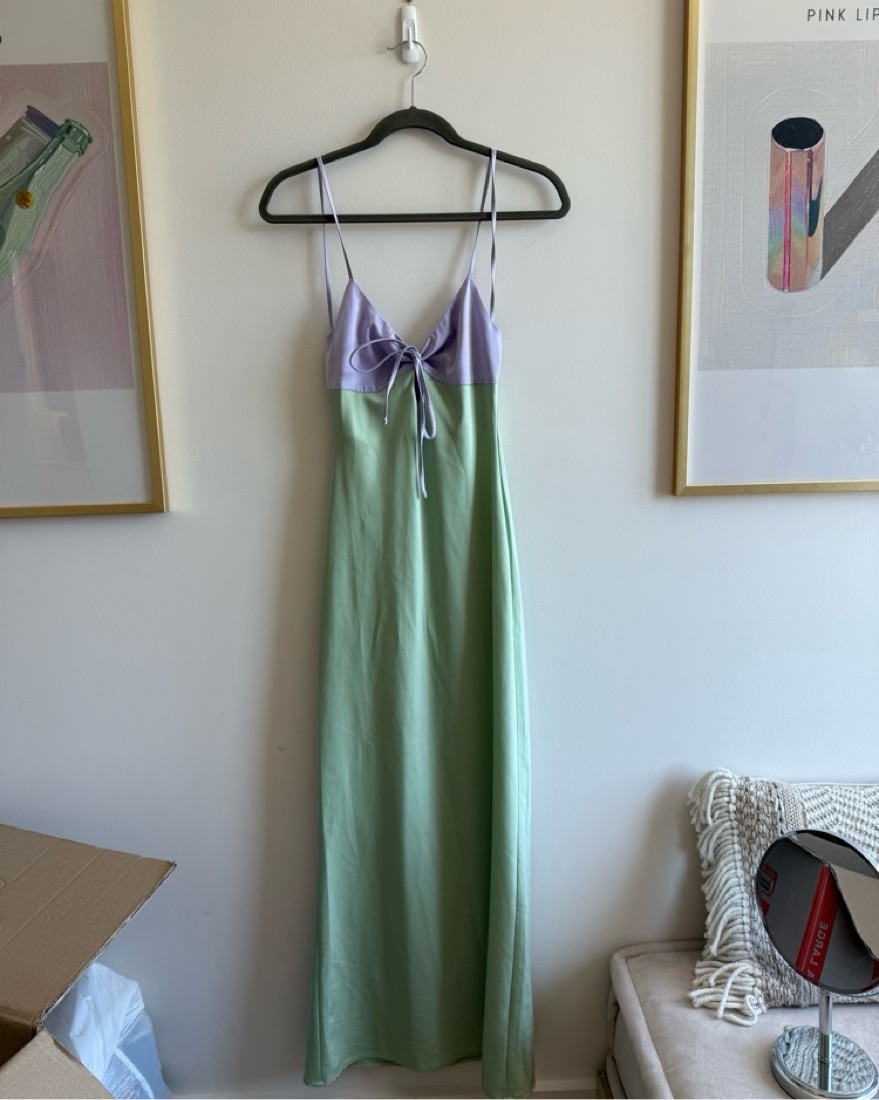 Green & Purple Maxi Dress by Beginning Boutique - Pickle