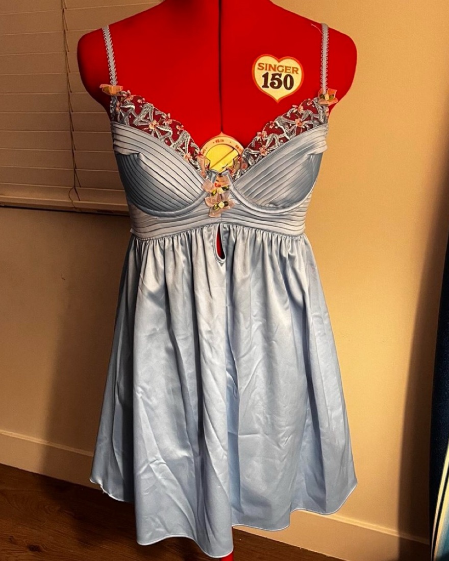 chinese dress ladies in Your Happy Place Light Blue Babydoll Dress, Small - The Mint Julep Boutique