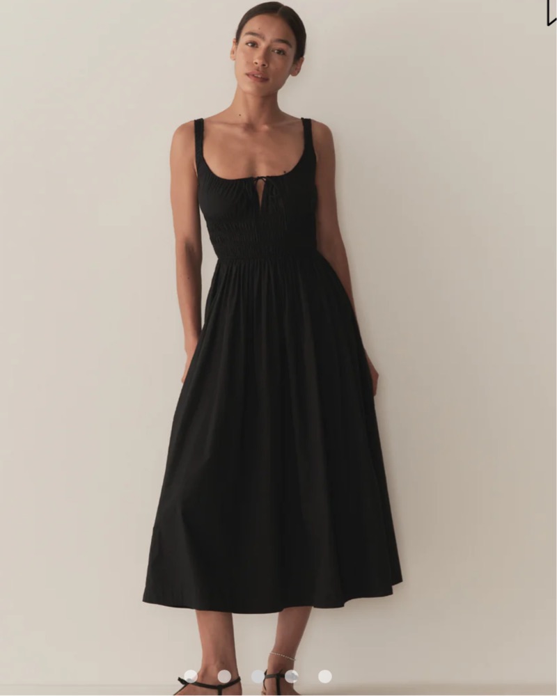knee length dresses for ladies Ischia Dress - Black