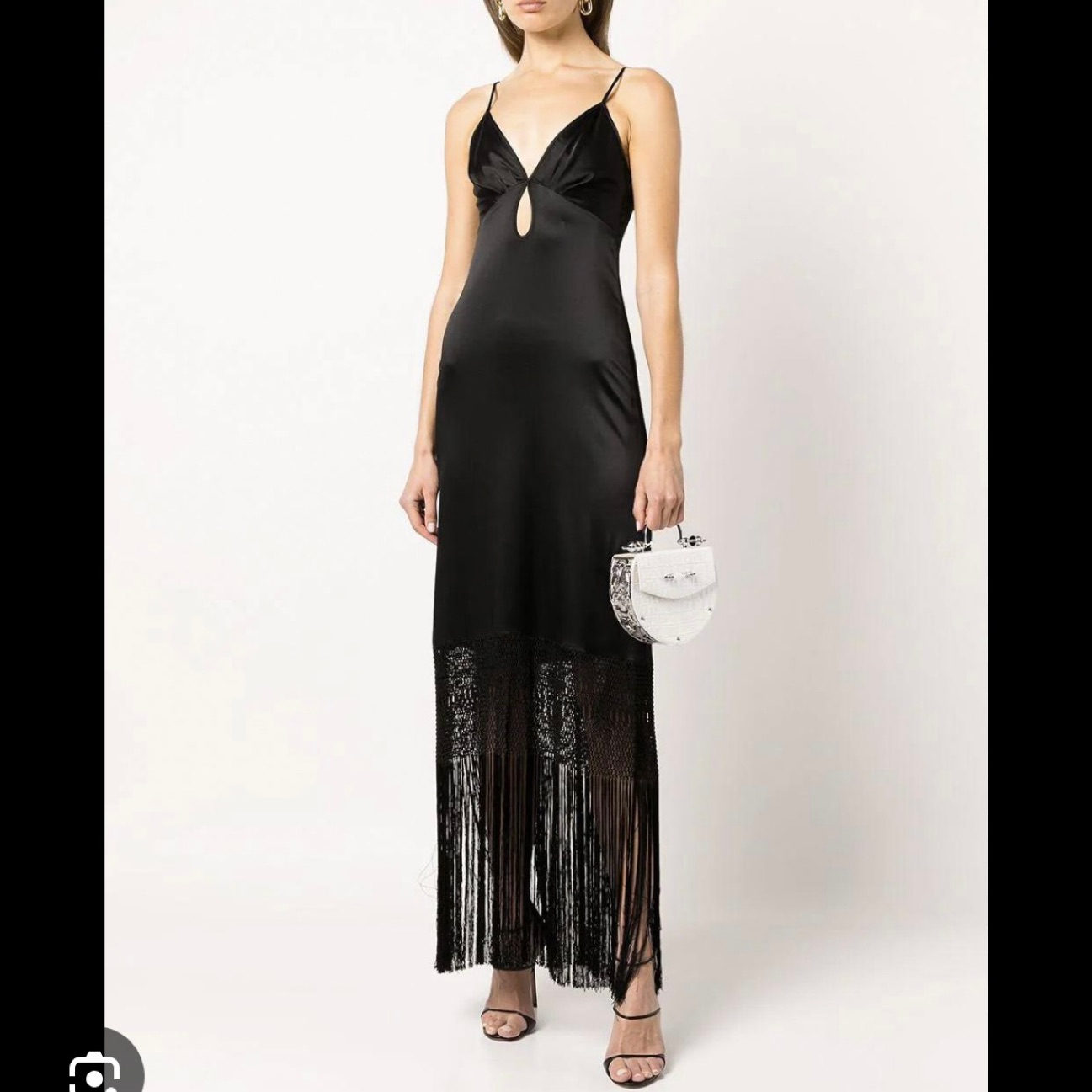 open lace back dress Johanna Ortiz Women's Fringe Dress - Black