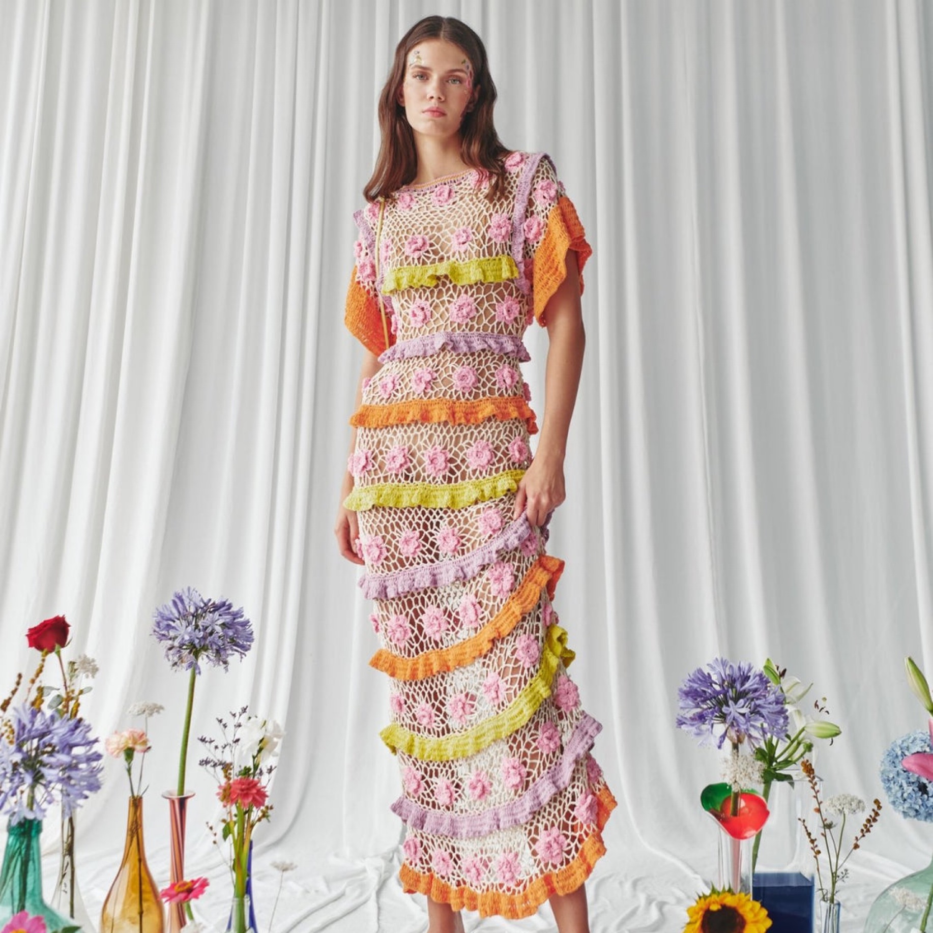 Celia B Crochet Maxi Dress by Celia B - Pickle