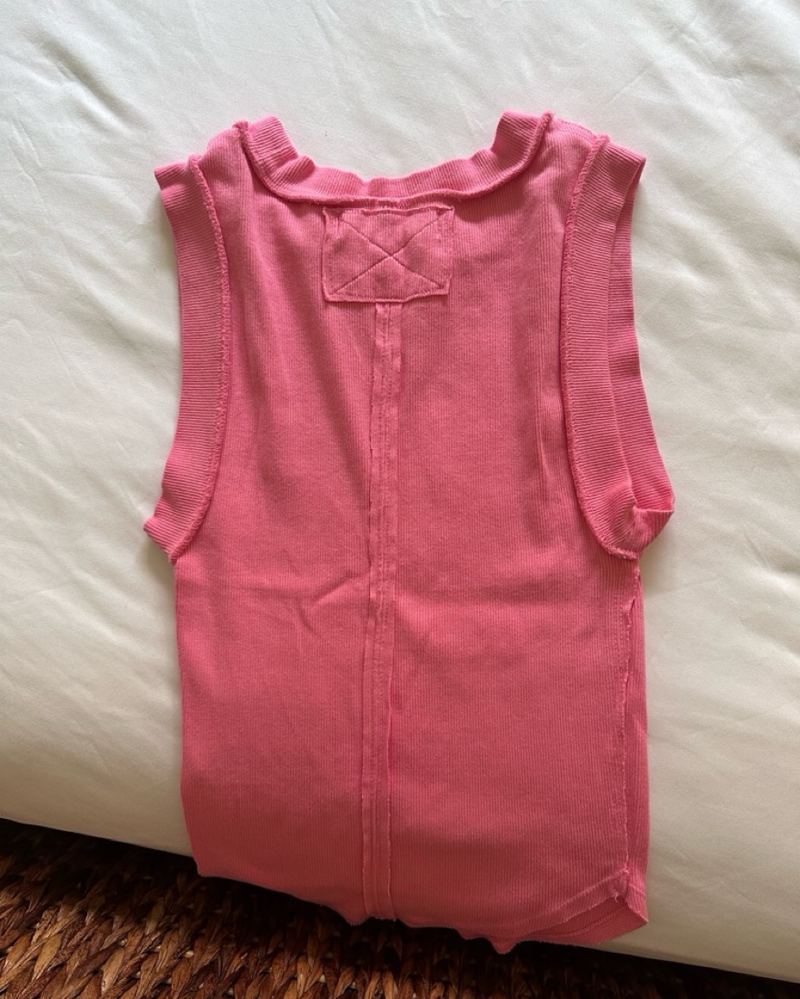 Free People Pink Thick Strap Tank - Image 4