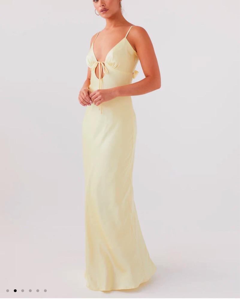 ivory maxi dresses Shona Joy - Moraya Plunged Maxi Dress - Ivory