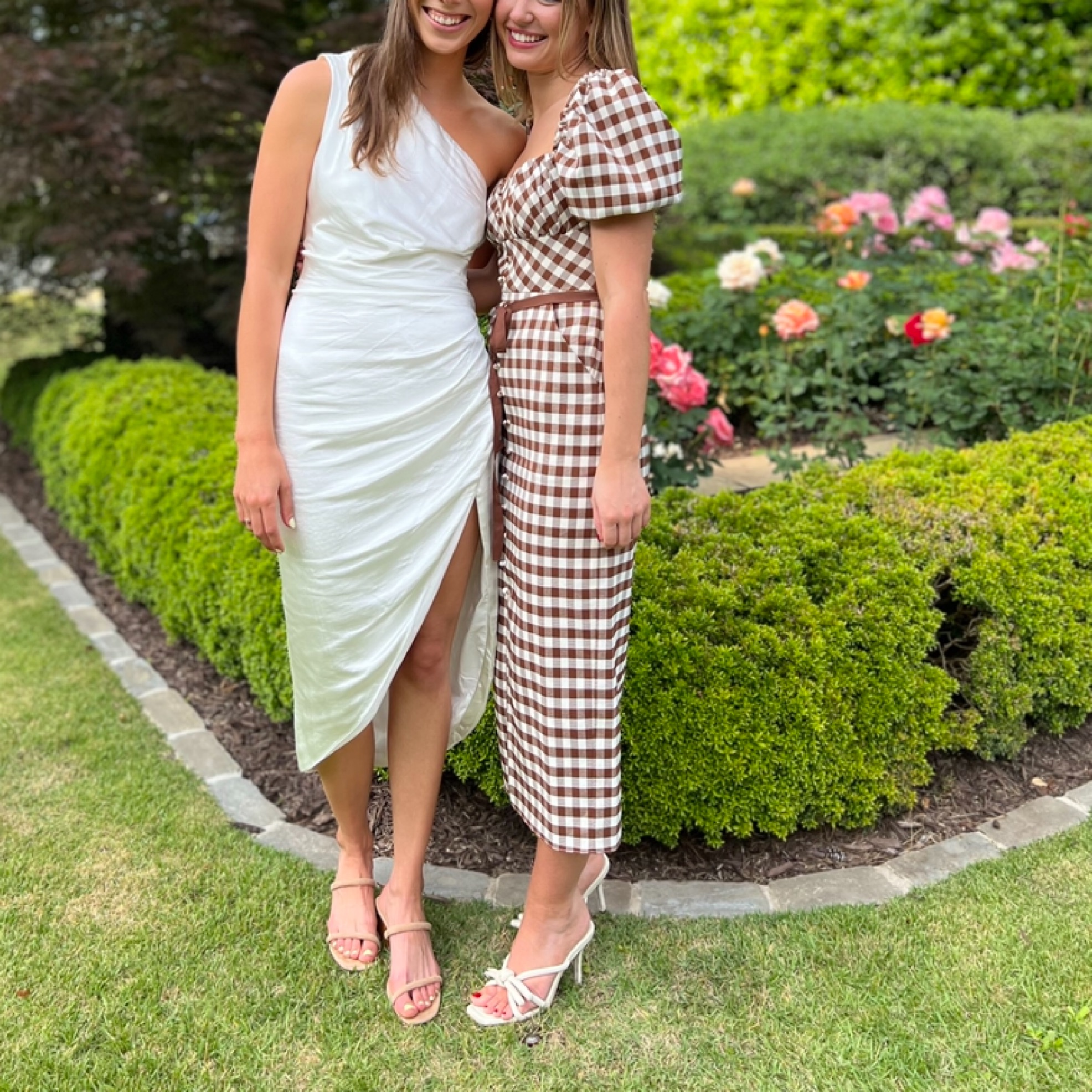 Self-Portrait Brown Gingham Midi Dress by Self-Portrait - Pickle