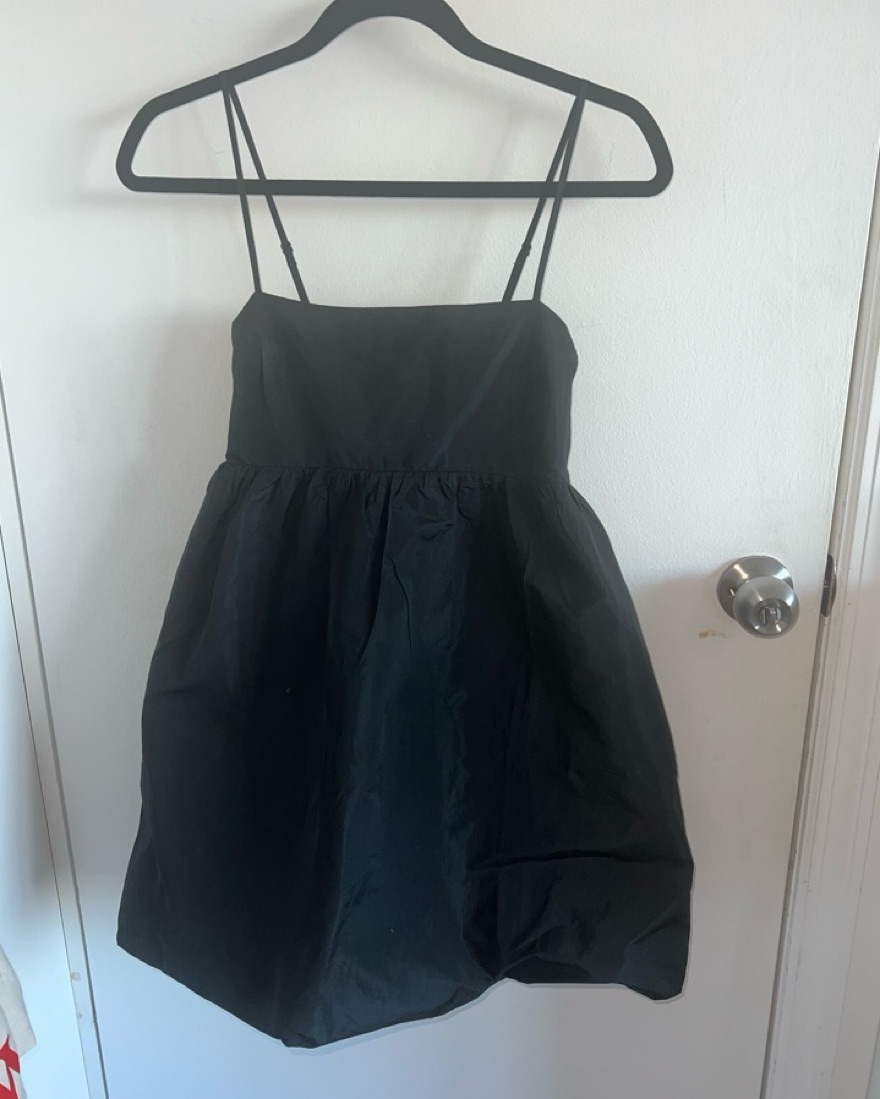 Aritiza Elio Black Bubble Mini Dress by Aritzia - Pickle