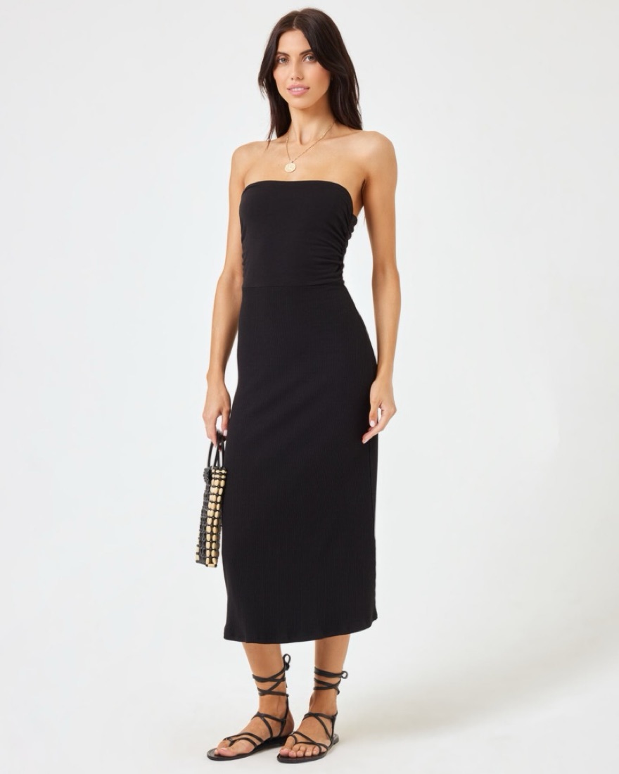 Revolve Black Strapless Dress  - Image 2
