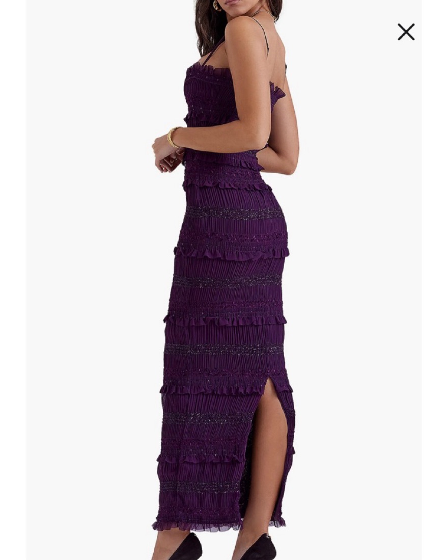 House Of Cb Purple Dress Pickle