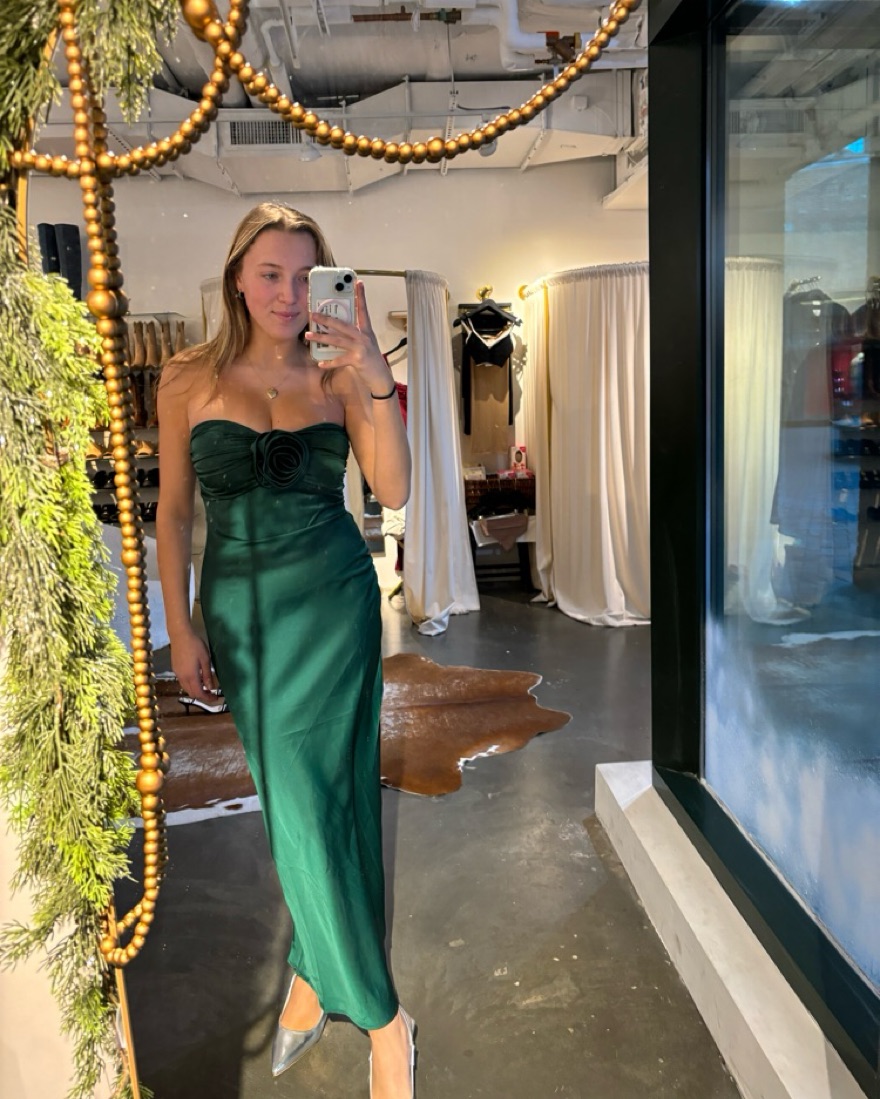 Green Flower maxi dress by Bobbles And Lace - Pickle