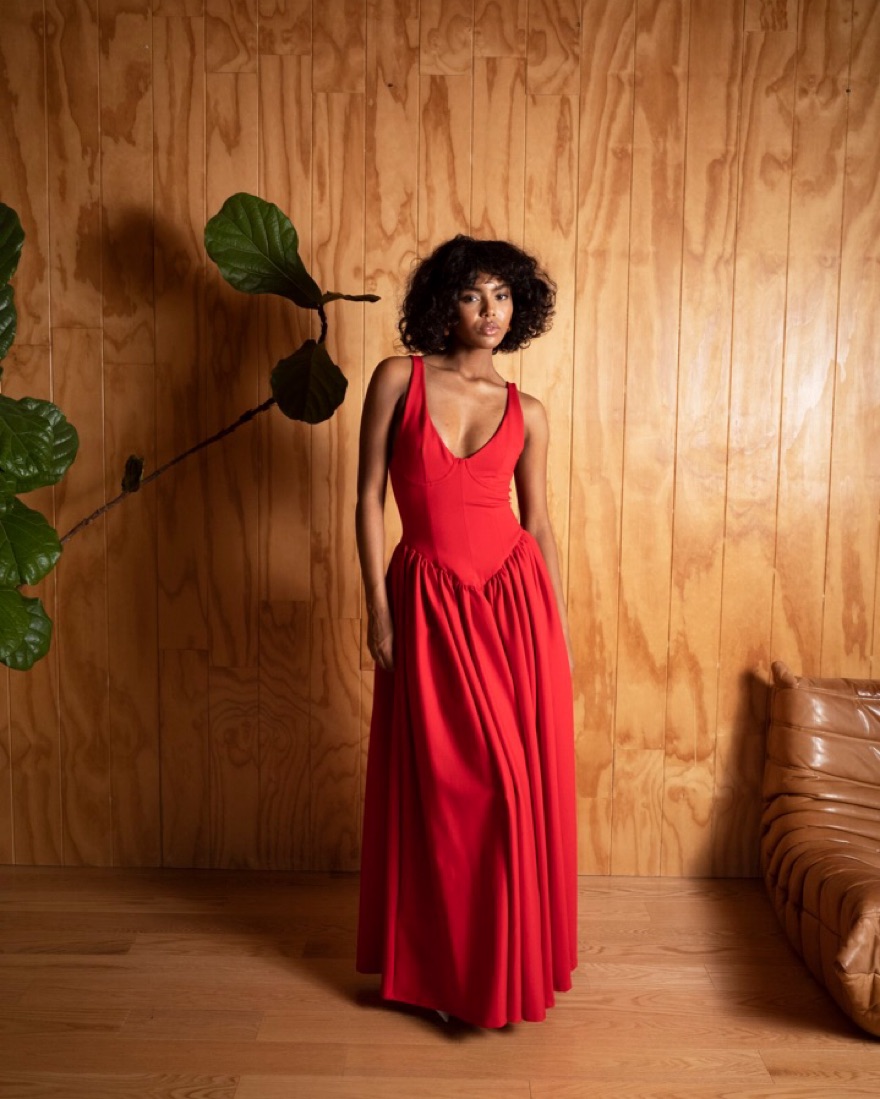 Delfi Isadora Red Dress by Delfi Collective - Pickle