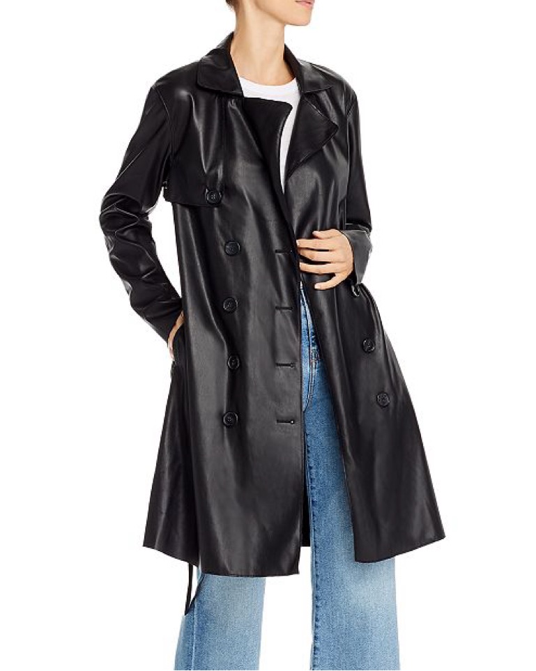 FAUX LEATHER TRENCH - Image 1
