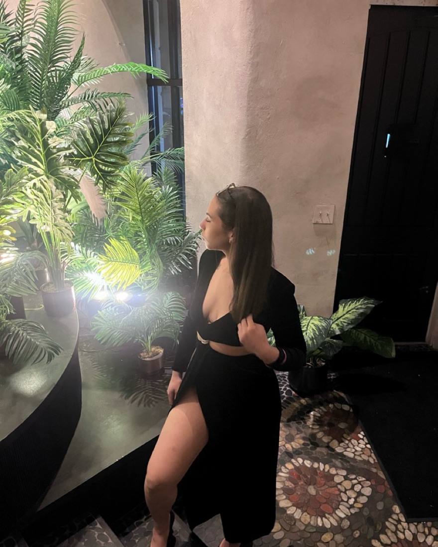 black plunge line cut out velvet dress  - Image 3