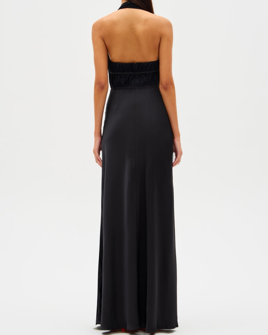 Misha Celine Satin Maxi Dress by Misha - Pickle