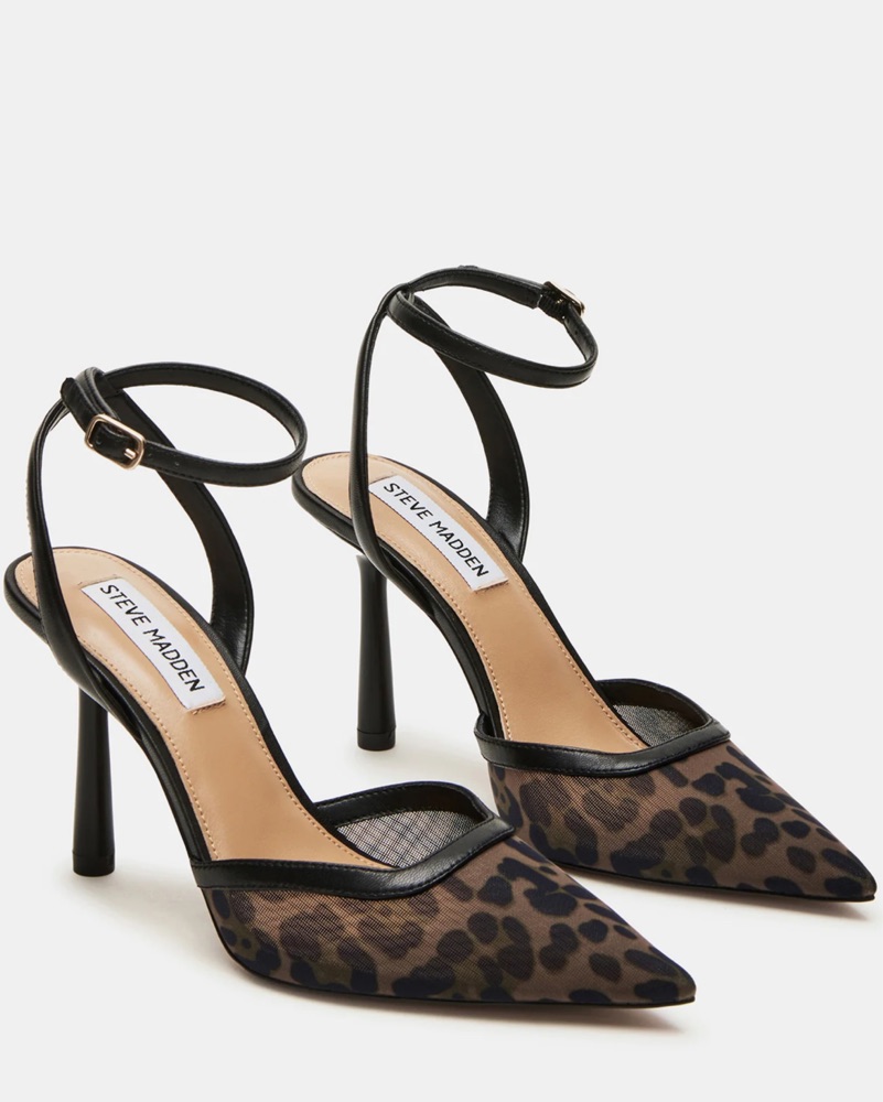 Steve Madden Alliance Leopard Mesh Heels - Image 1