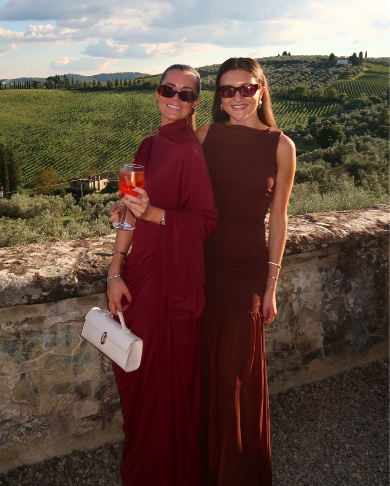 Burgundy Asymmetrical Dress & Cape by Miss Rosier - Pickle