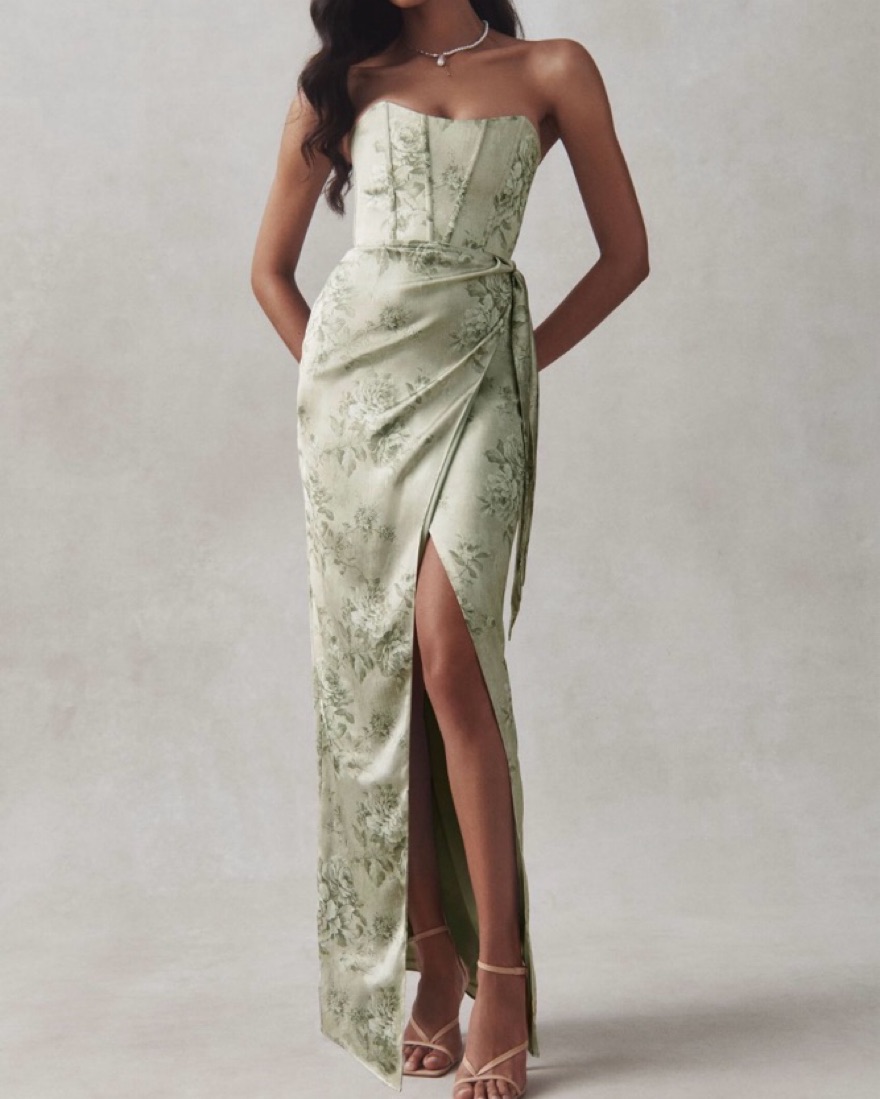 green emerald velvet dress The Charlotte Dress in Sage Duchess 16 / Sage Duchess