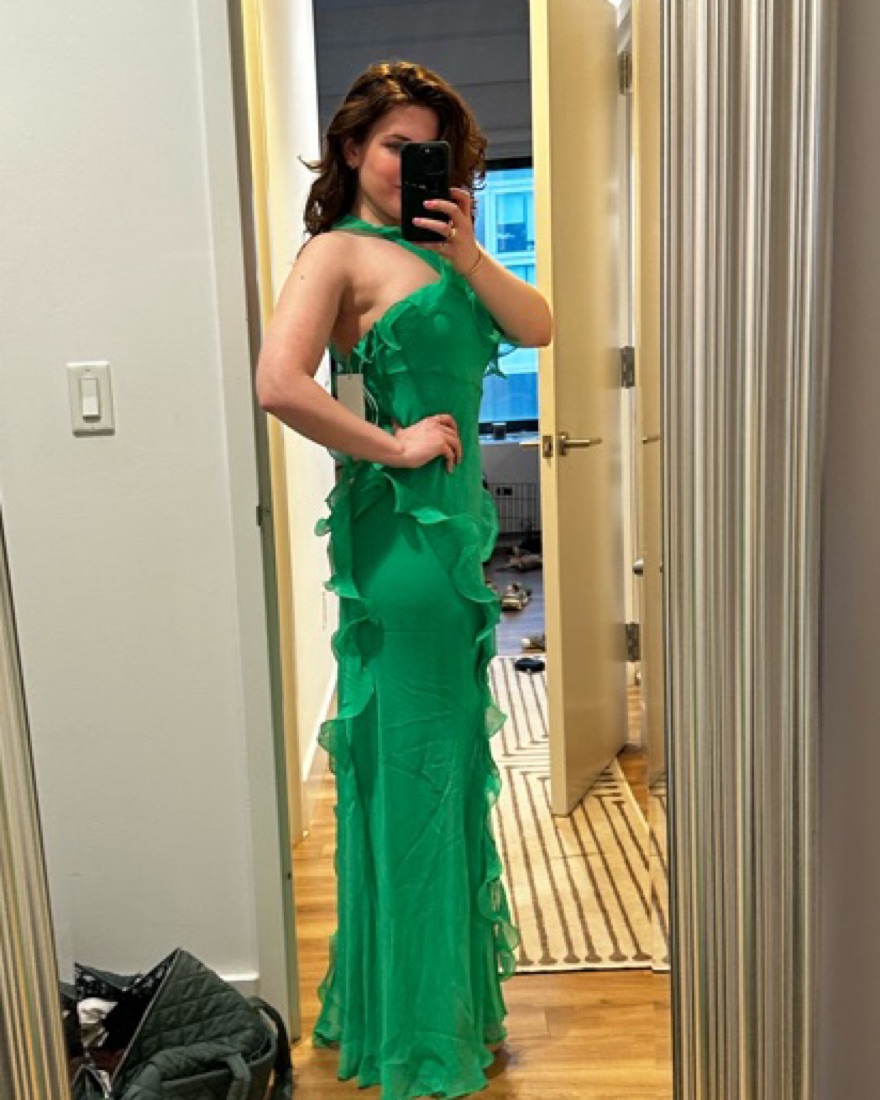 slim fit dress slacks Dark Green Ruffle Tiered Tulle Strapless Long Prom Dresses Pic Color / US2