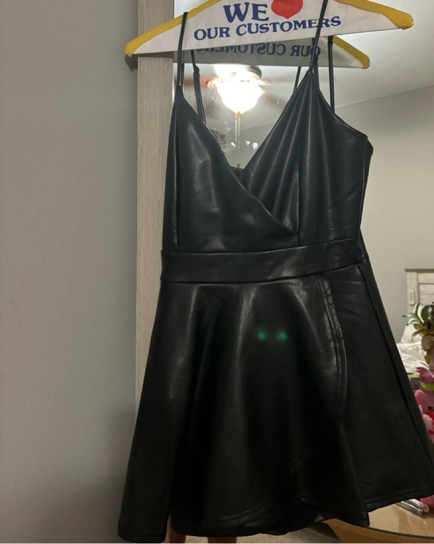 chinese dress ladies ONLY GETTING BETTER FAUX LEATHER MINI DRESS – AKIRA main image 1