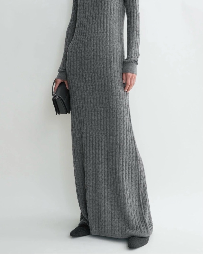 Toteme Cable Knit Dress by Toteme - Pickle