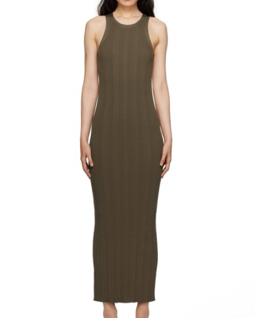 Toteme Rib Tank Dress by Toteme - Pickle