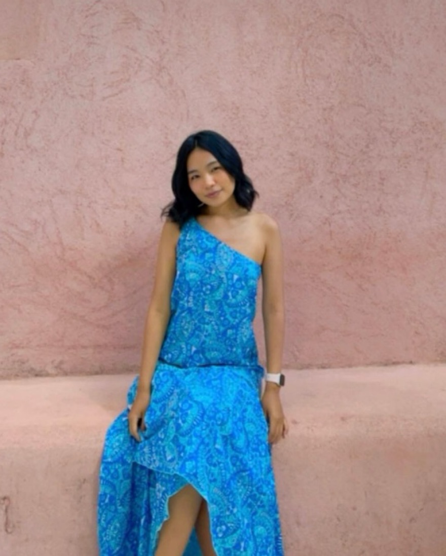 Paloma Blue Maxi Dress One Shoulder  - Image 3