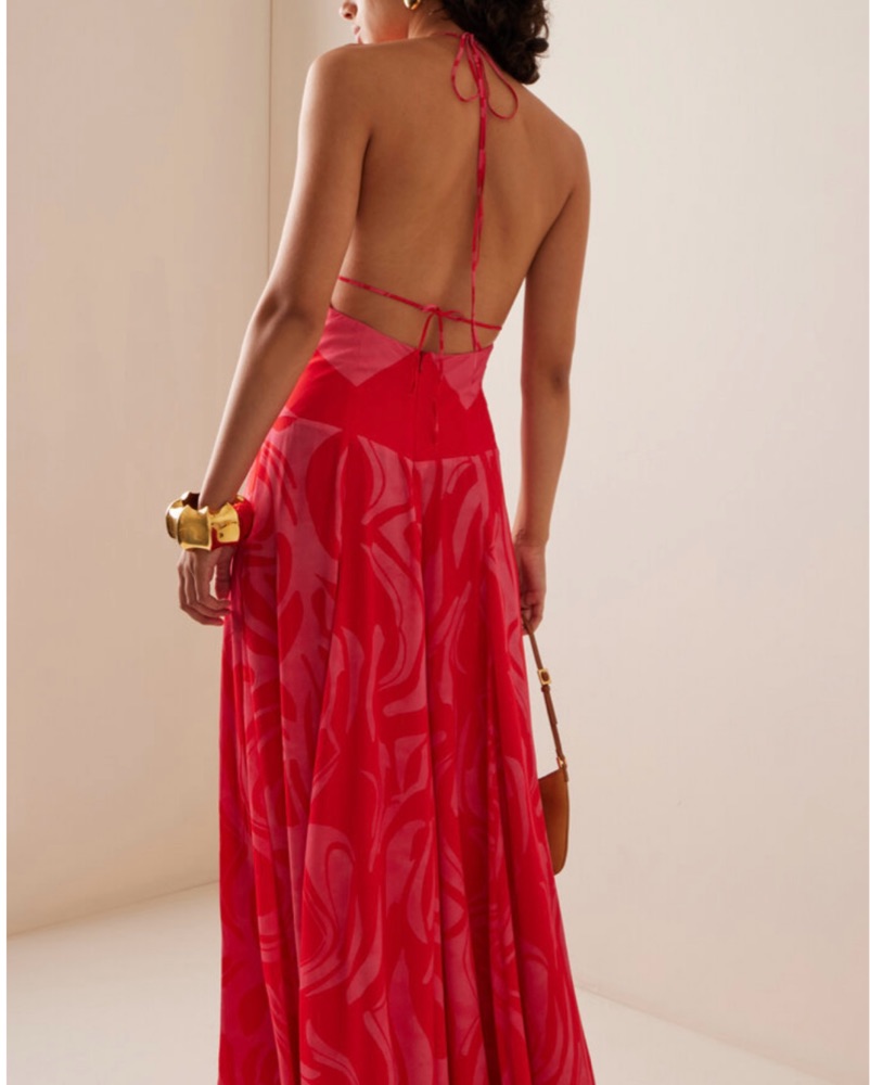 chinese dress ladies Amelia Halterneck Maxi Dress main image 1