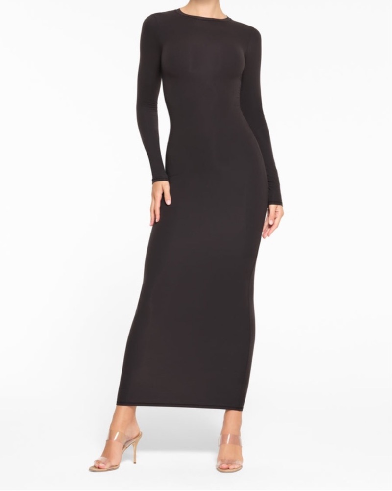 Skims Long Black Dress by Skims - Pickle