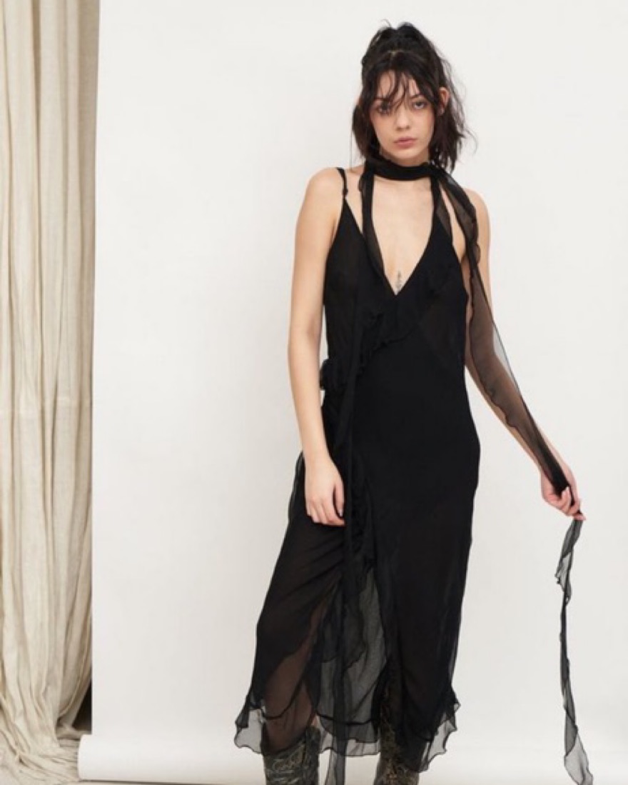 Dana Foley Yvonne Ruffle Dress Black by Dana Foley - Pickle
