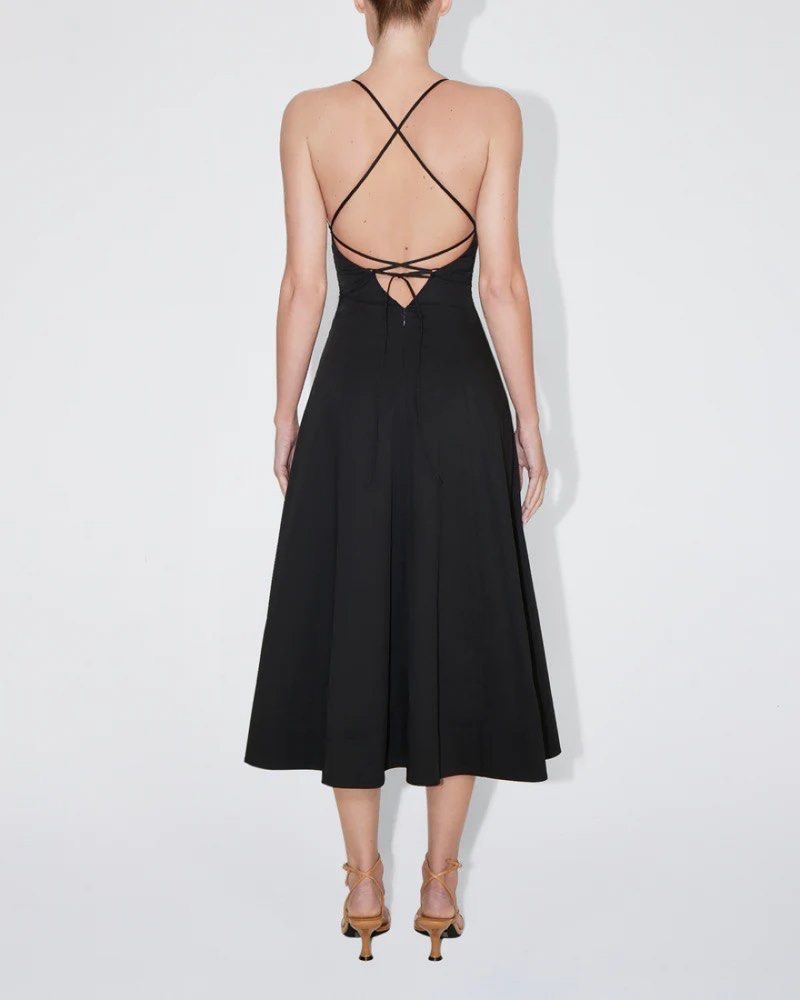 Khy Black Midi Poplin Dress by Khy - Pickle