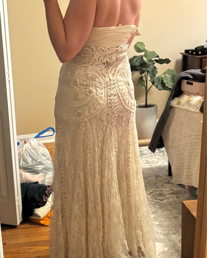 Sue Wong Nocturne Cream Dress Vintage by Sue Wong - Pickle