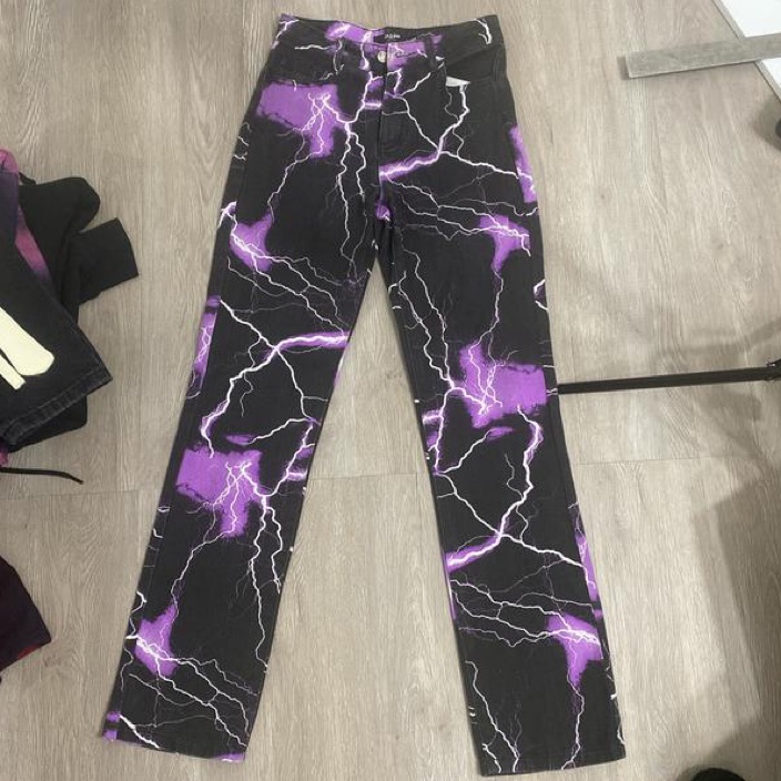 Jaded London Purple Lightning Pants - Image 3