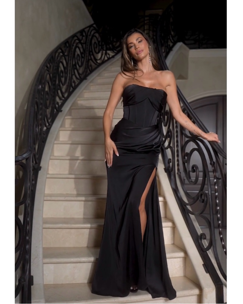 princess polly baby blue dress Black Tulle Gown main image 1