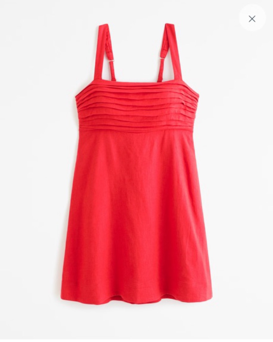 A&F Emerson Linen-Blend Skort Dress by Abercrombie and Fitch - Pickle