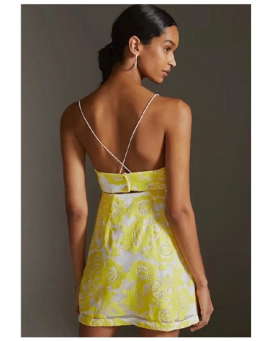 knee length dresses for ladies Maeve Square-Neck Lace Mini Dress