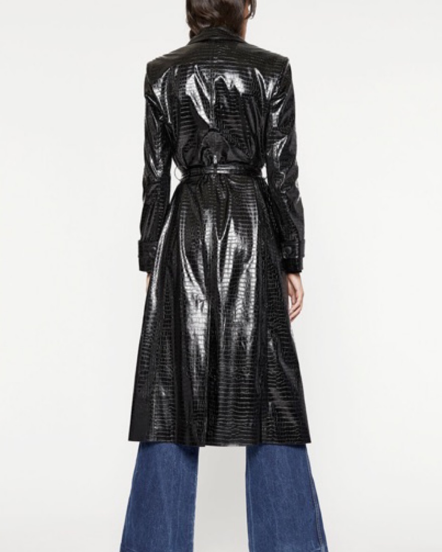 Bardot Vegan Croc Trench Coat  - Image 2