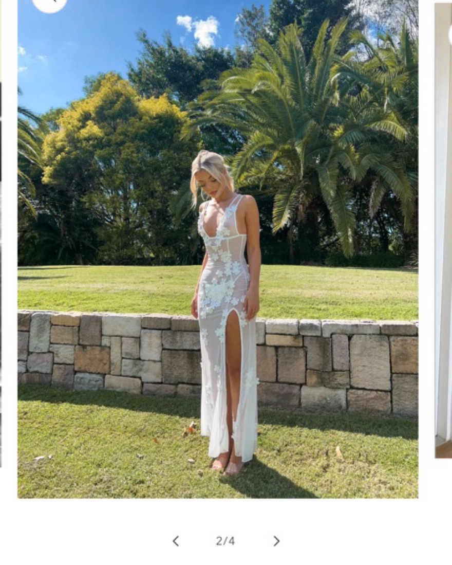 Mixedgals Mesh White Dress - Image 4