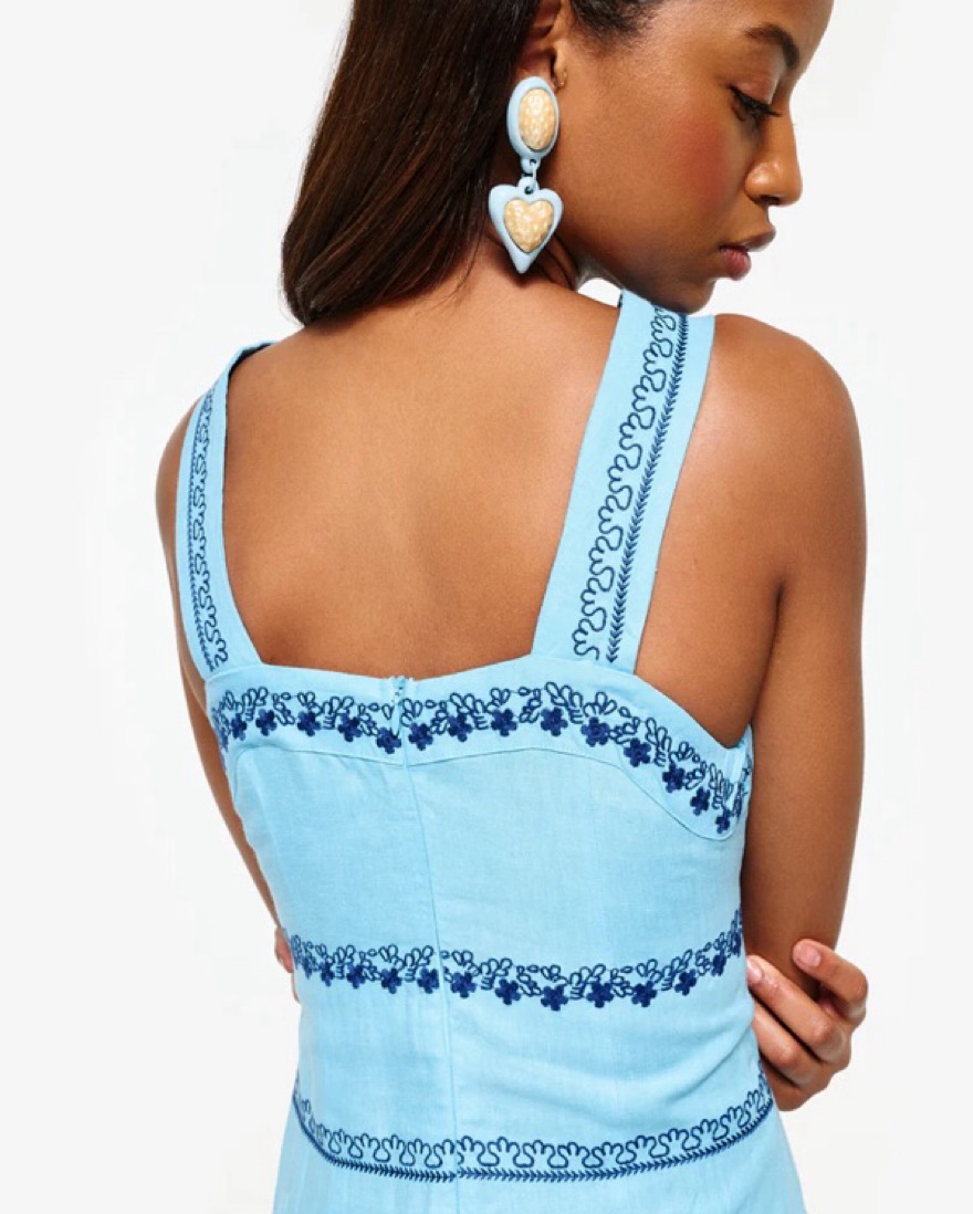 floral formal dress blue SABINA DRESS| FANM MON (Wombman Collection) main image 0