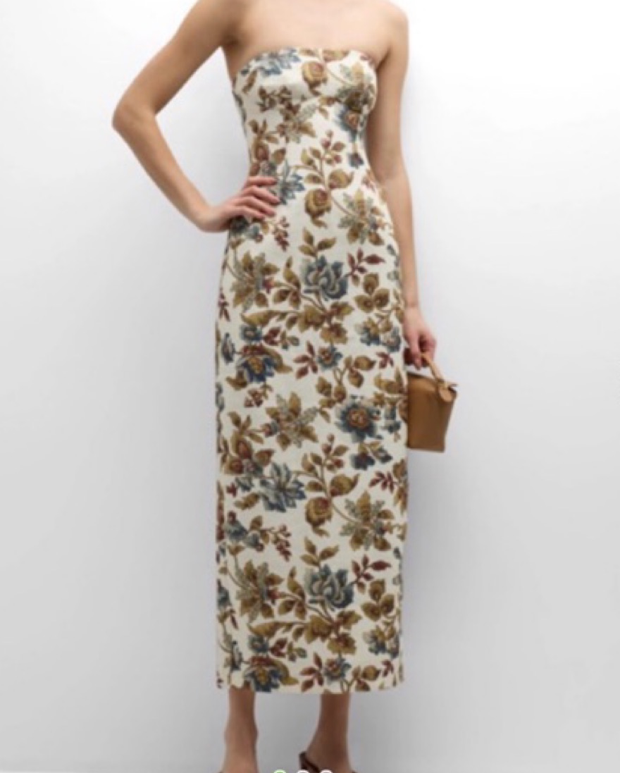chinese dress ladies Ariana Strapless Lace Maxi Dress• Shop American Threads Boutique Off White / L main image 0