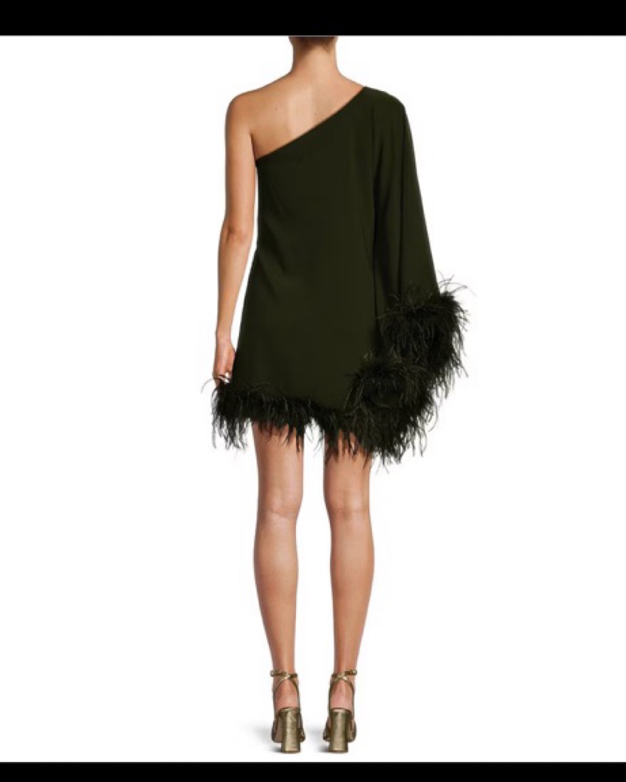 Antonio Melani Green Feather Dress by Antonio Melani - Pickle
