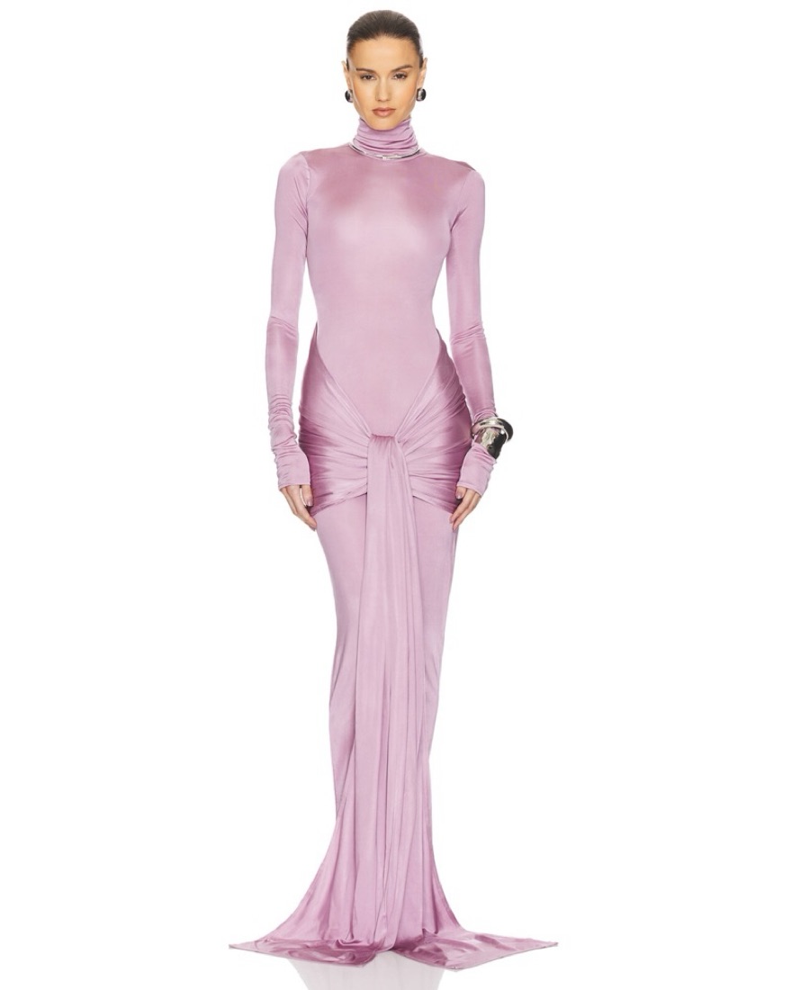 Helsa Slinky Jersey Sarong Maxi Dress - Image 1