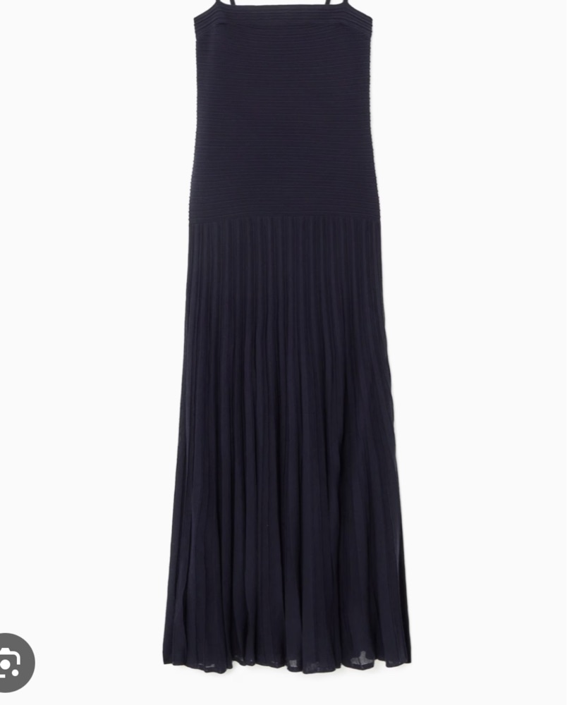 strapless open back dress COS Pleated Knitted Maxi Dress main image 0