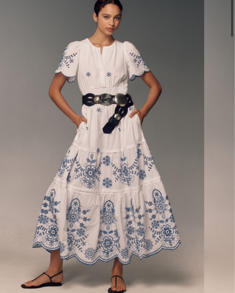 blue halloween dress Anthropologie Love The Label Floral Printed Maxi Dress – White Chocolate  Couture