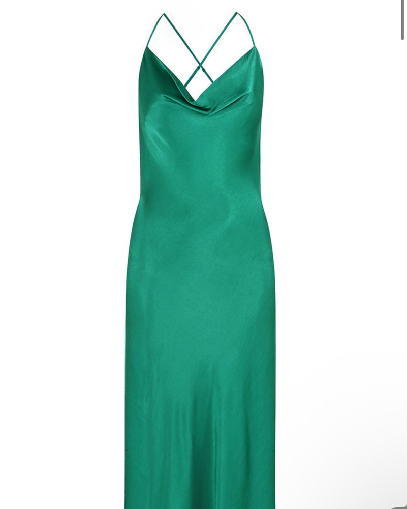sachin and babi light blue dress Ethereal cowl backless maxi dress in burnout satin main image 1