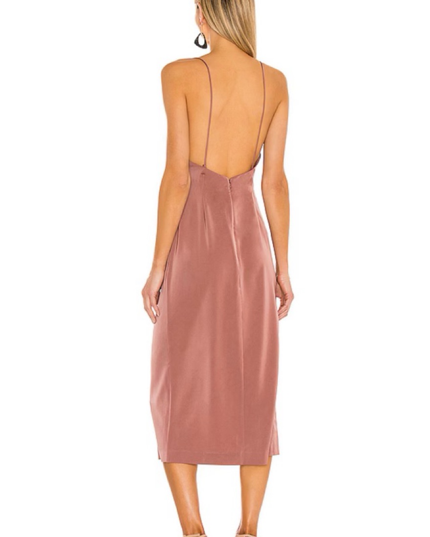 knee length dresses for ladies Malia Shirred Maxi Dress