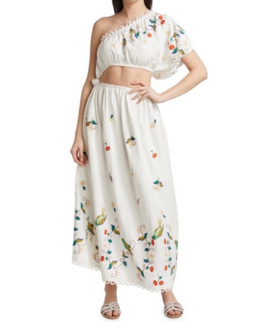 Farm Rio Pitanga One Shoulder Maxi Dress by Farm Rio - Pickle