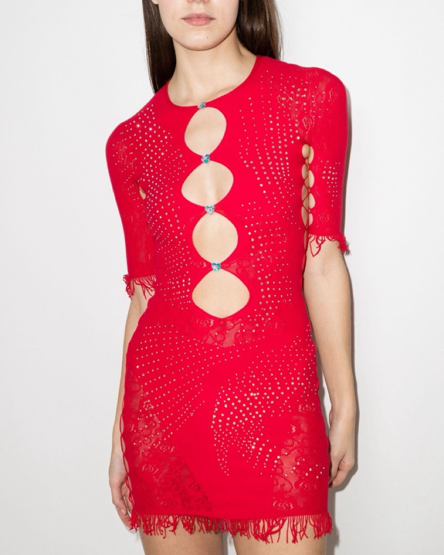 Red Miranda Cutout Mini Dress - Image 1