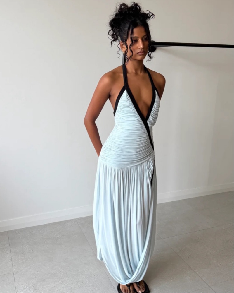 CHRISTOPHER ESBER Suspended ruched dress by Christopher Esber - Pickle