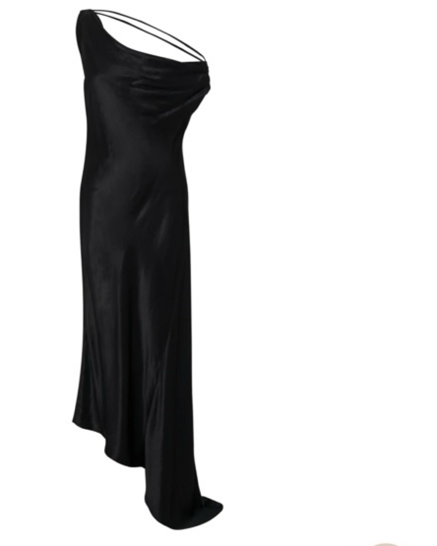 Meshki “Yvette” Black Asymmetrical Dress - Image 4