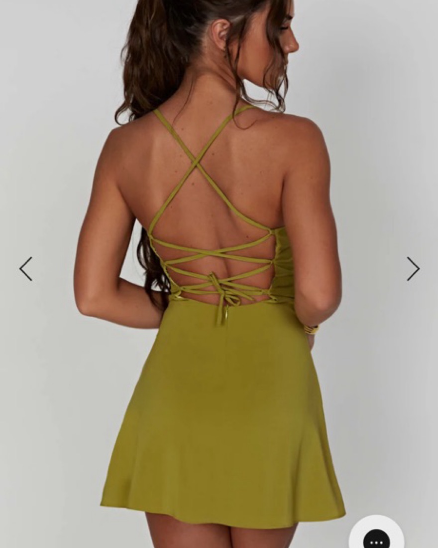 Renee Mini Dress - Green (sold out) by Babyboo Fashion - Pickle